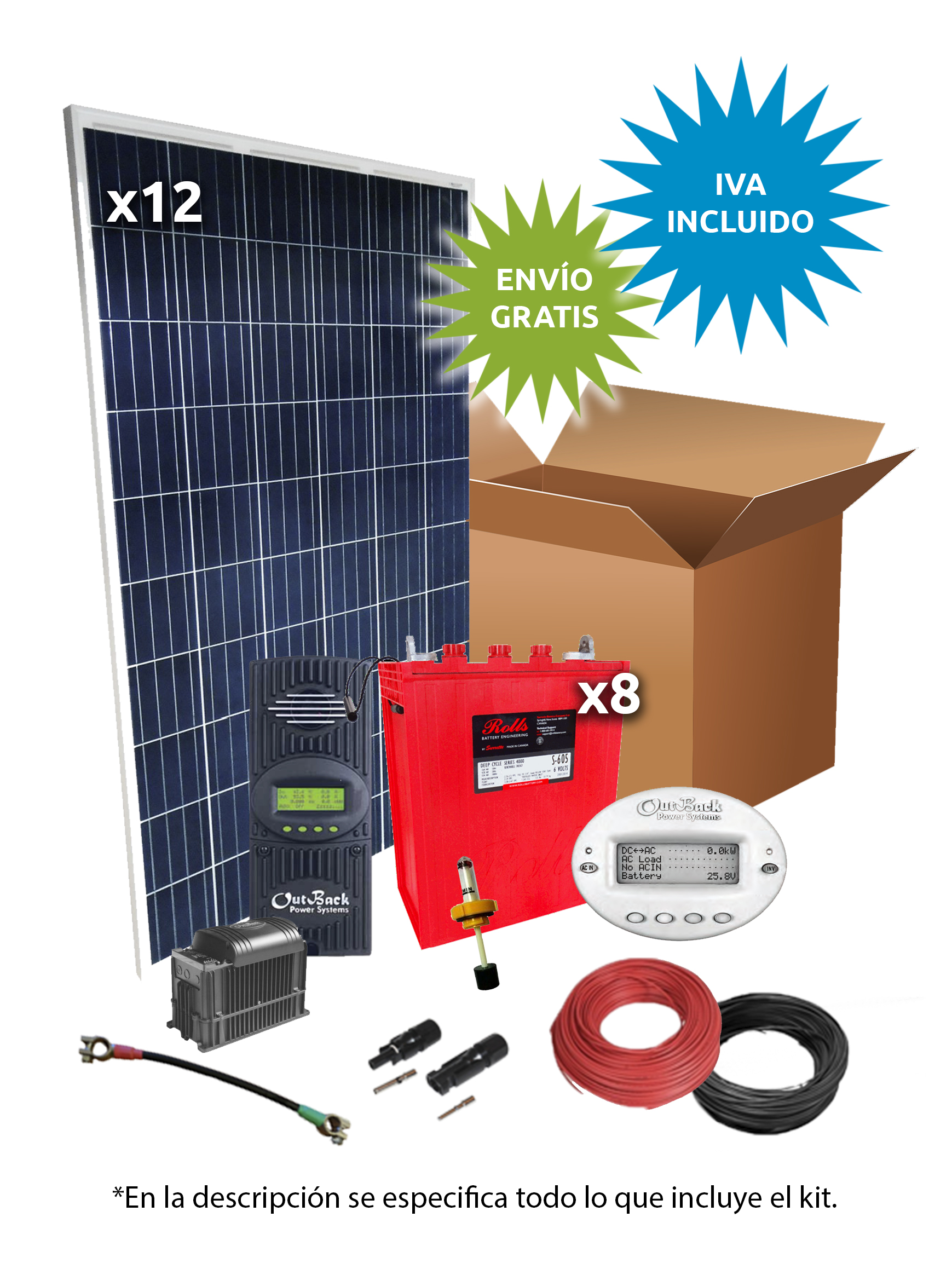 Kit Solar Aislada 3100W
